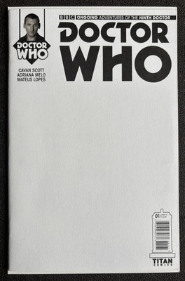 Dr Who The Ninth Doctor #1 2017 Titan 1st Print Blank Cover Variant NM-