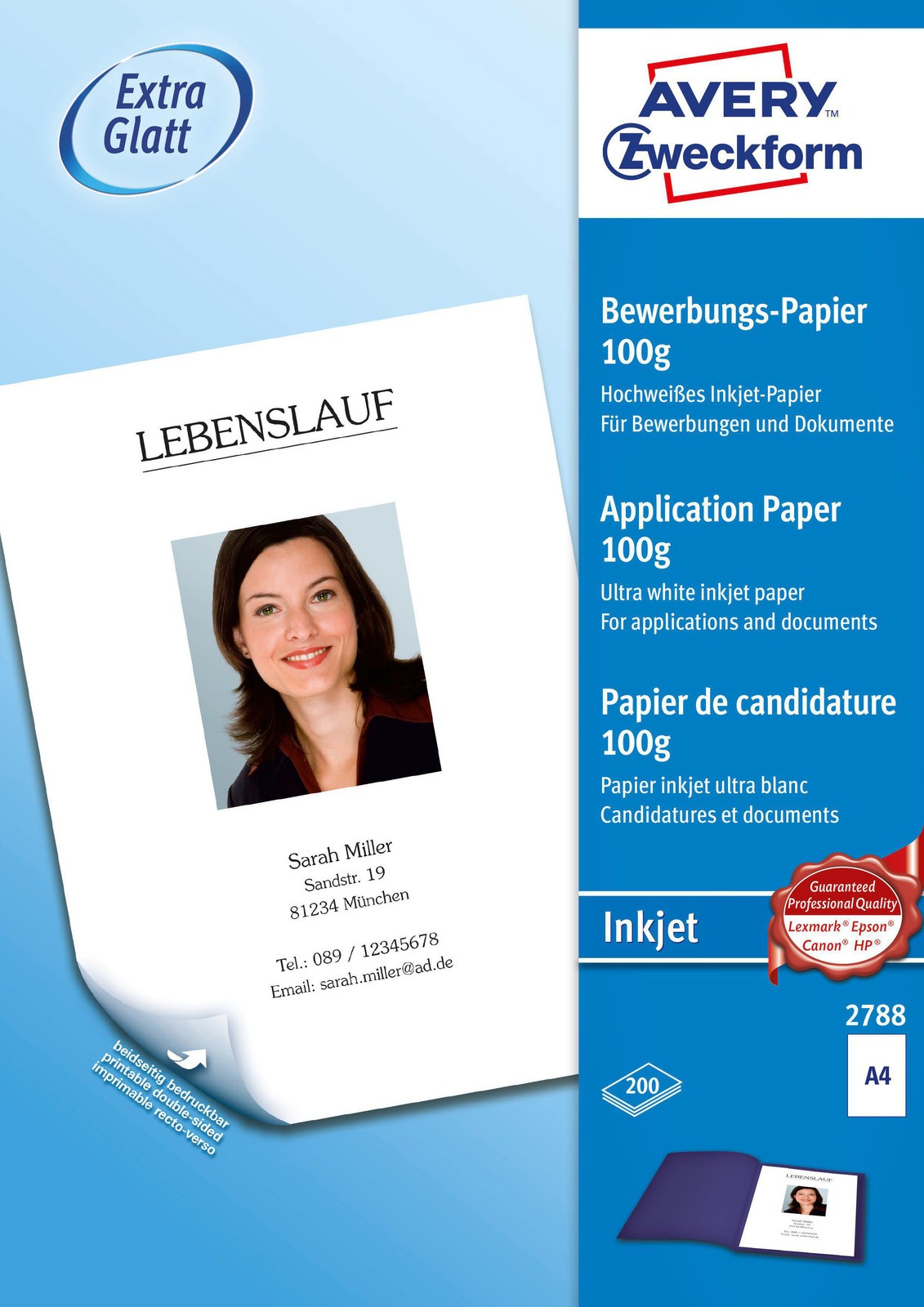 Наждачная бумага AVERY ZWECKFORM 2788 для струйной печати 210 x 297 мм формата А4 200 шт 2390₽