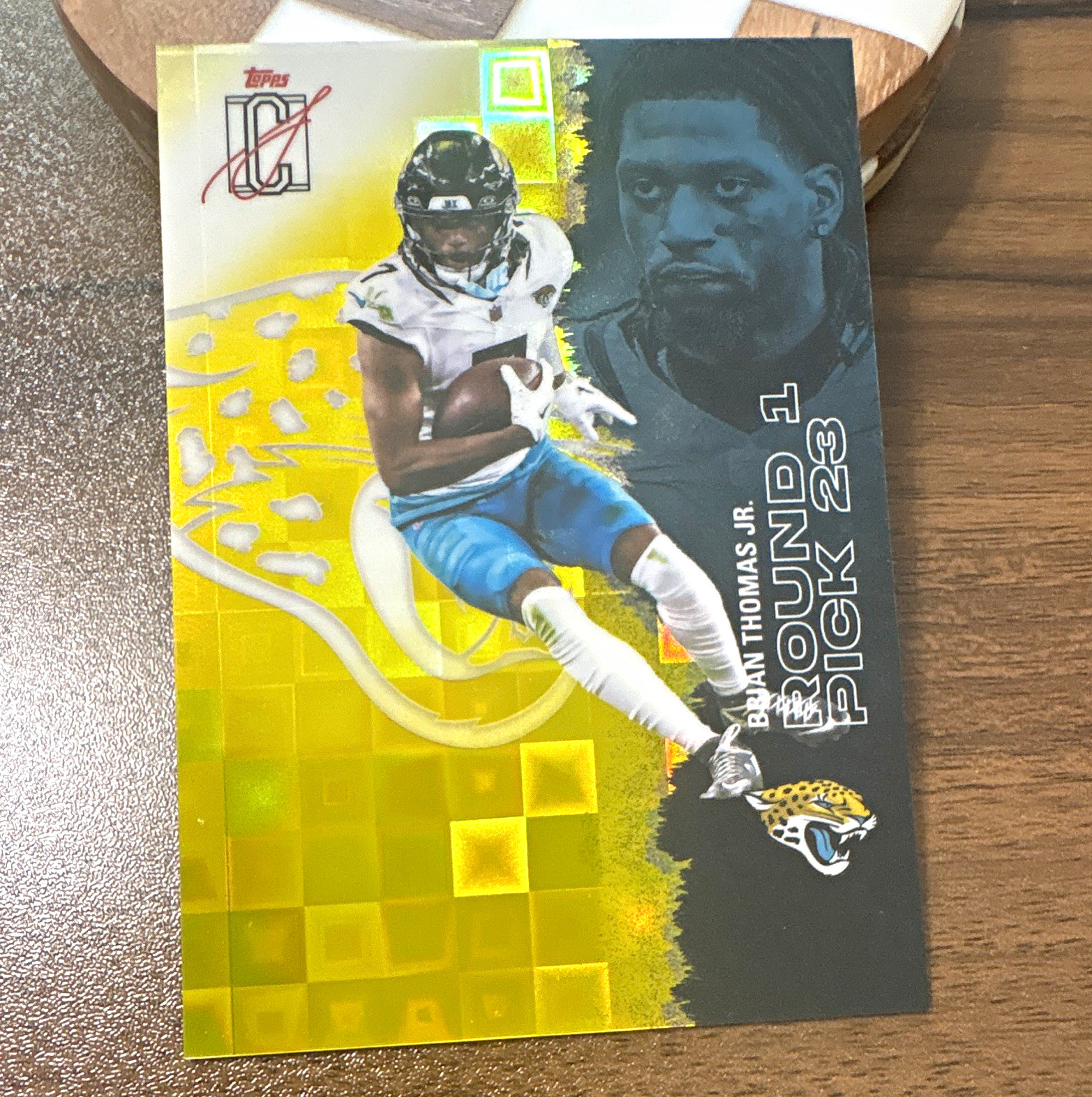 Topps 2025 Signature - Brian Thomas Jr. Yellow Pandora Refractor #79 Jaguars
