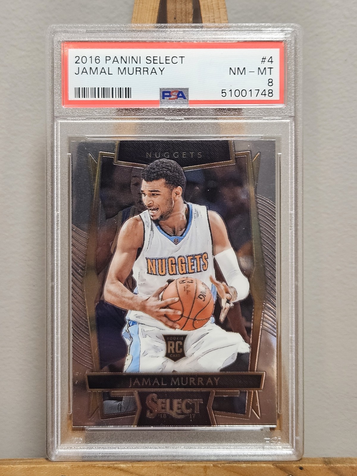2016-17 Panini Select Jamal Murray #4 RC Denver Nuggets PSA 8 NM MT Rookie Card