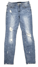 Rock  Republic Jeans Womens 10 M Blue Kashmiere Distressed 28x29 Skinny Stretch