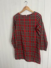 Red Tartan Dress Size M long sleeve  ISASSY Ladies Vintage Style