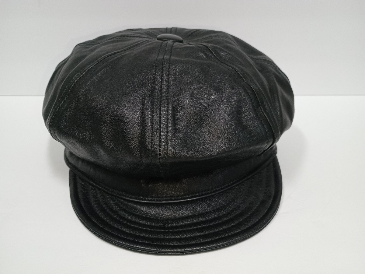 NEW YORK HAT NewBoy Leather【羊革】Lsize New York Hat Co. Cap Lambskin Leather Spitfire Made in USA Style