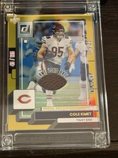 Jersey Fusion 2025 Game Dated Ball Stars Cole Kmet Press Proof Used Ball 45/125…