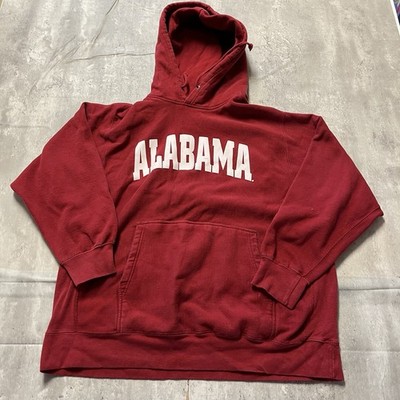 Alabama Bama Hoodie Sweatshirt Red Sport Long Sleeve Pullover Pocket size L