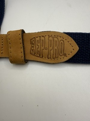 Vintage ZEP PRO Nautical Code Flag Belt Navy Leather Size 40 Solid Brass USA