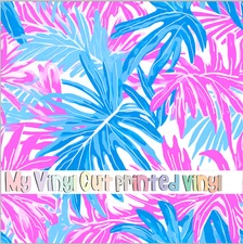 Printed Adhesive Vinyl, Heat Transfer Vinyl 12 x 12 sheet Preppy Beach N Pattern
