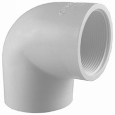 Schedule 40 PVC 90-Degree Pressure Elbow, White, 3/4 In. - PVC 02301 0800HA