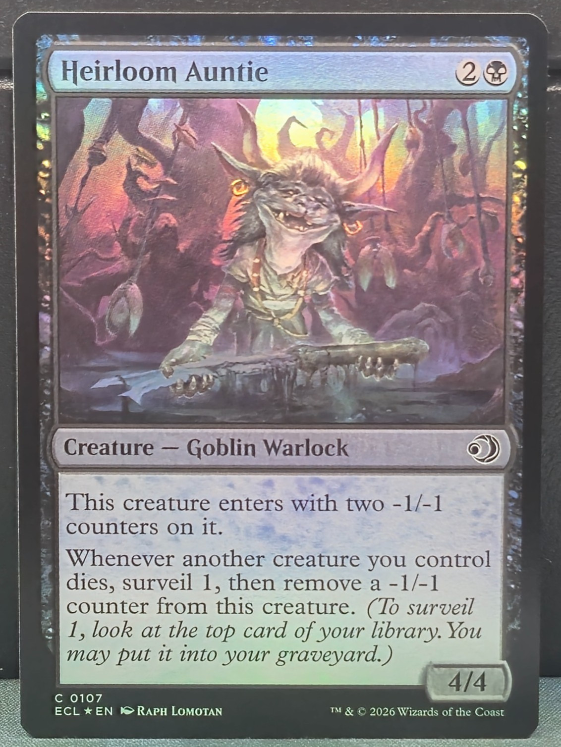 Heirloom Auntie C 0107 Common FOIL Lorwyn Eclipsed Near Mint Card Game Magic MTG