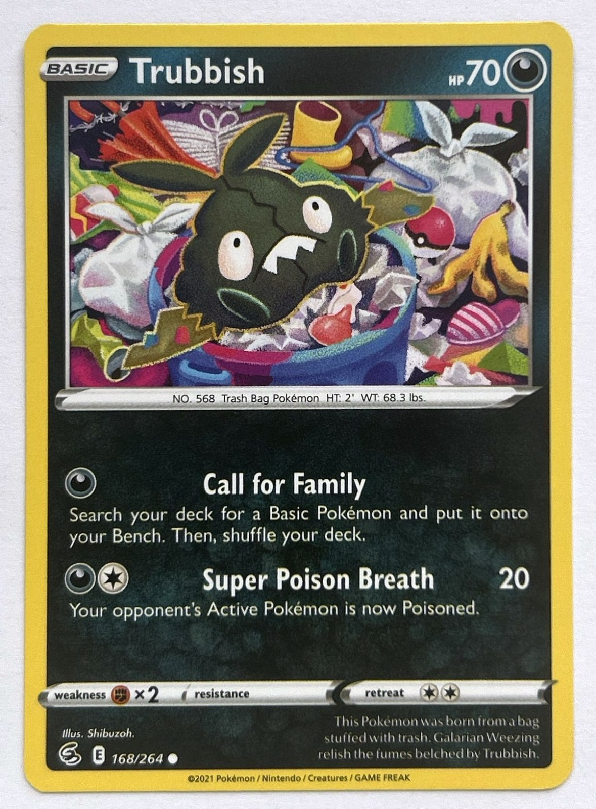 Trubbish 168/264 Common Fusion Strike Pokemon Lightly Played