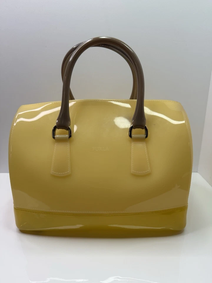 Furla Yellow Candy Bag Satchel Jelly Bag - Image 3 of 4