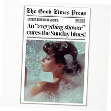 Funny Bathroom Wall Art, Trendy Bathroom 12"L x 16"W Everything Shower