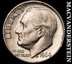 1964-D Silver Roosevelt Dime - Choice Gem Brilliant Unc  Lustrous  #J7953