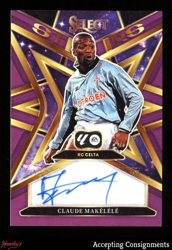 2025-26 Select La Liga Select Stars Signatures Purple Claude Makelele AUTO 05/25