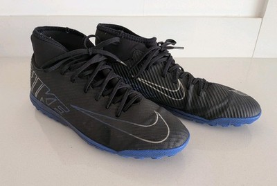 Nike Mercurial Superfly 9 Club schwarz blau TF Astro Fußballschuhe UK Größe 7