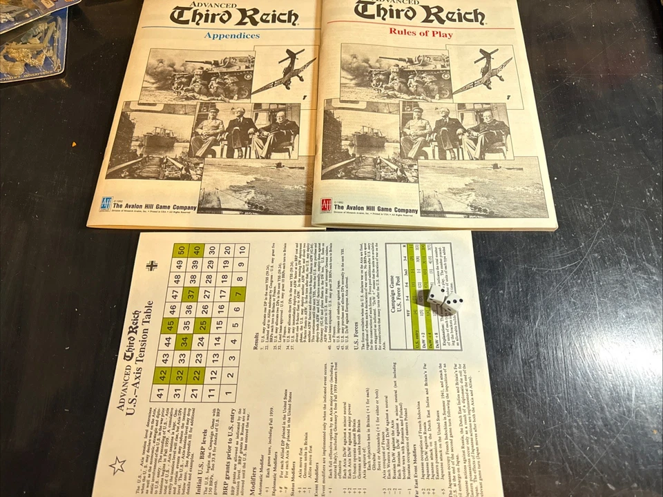 Avalon Hill WWII Land Combat Advanced Third Reich Box VG+ UNPUNCHED - Image 3 of 4