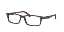 New Ray-Ban RB5277 2077 Sandblasted Black Rectangle Eyeglasses Frame 54-17-140