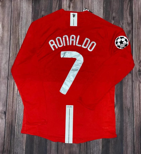 Cristiano Ronaldo 7 2008 UCL Final Manchester United Nike Long Sleeve Jersey