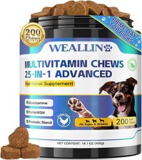 Dog Vitamins 25-in-1 Chewy Multivitamin Supplements 200pcs