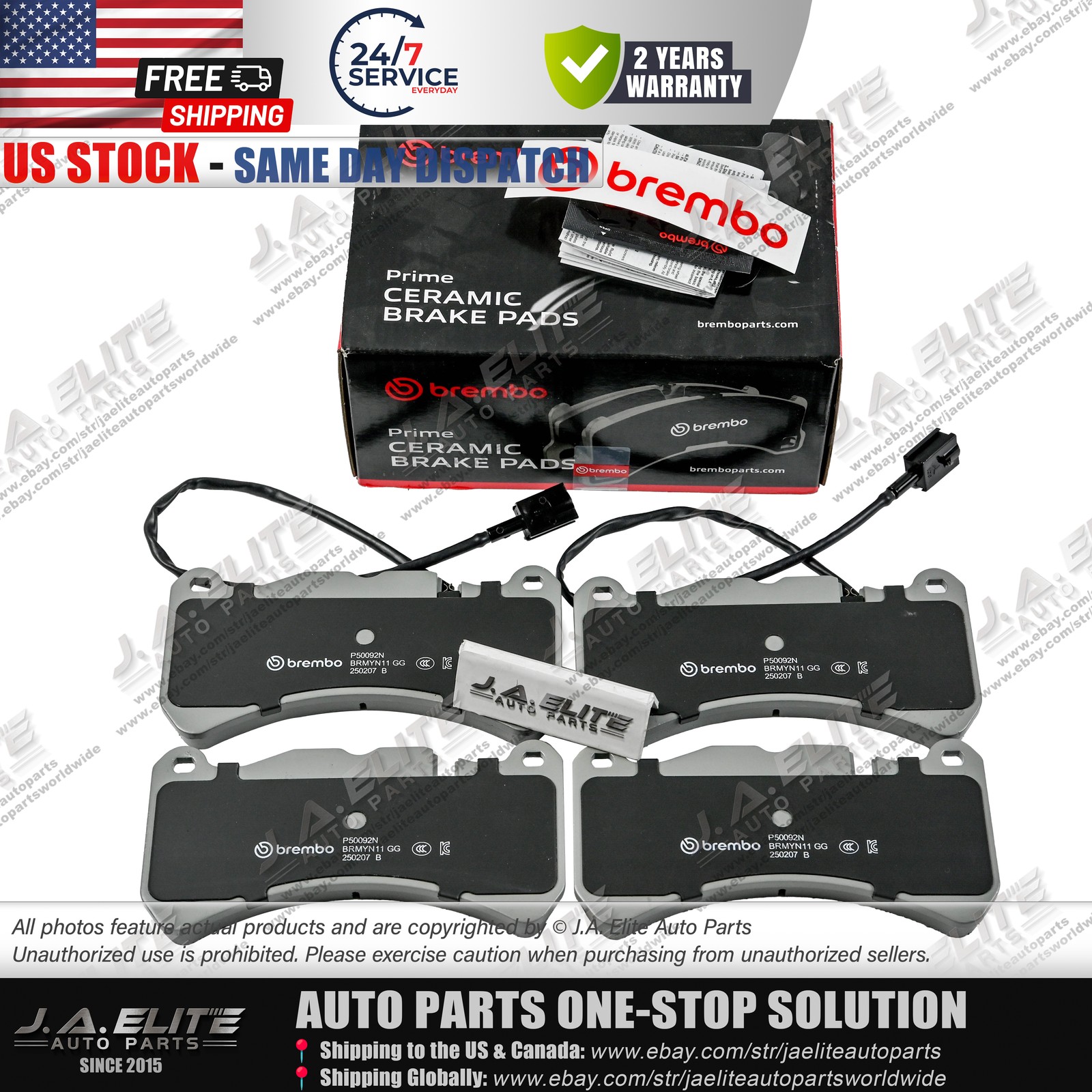 Genuine Brembo Front Brake Pads for Maserati Quattroporte GC GT 4.7L, 673010328