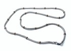 Milor Italy Sterling Silver 2 Tone Rhodium Plated Mesh Chain Stations Necklace — photo 1