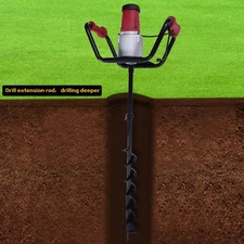 Electric Post Hole Digger Machine Garden Adjustable Auger Drilling 4" Bit 1500W