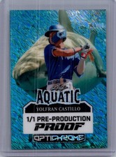 Yolfran Castillo 2025 Leaf Optichrome Baseball 1/1 Pre Production Proof