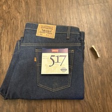 NEW Levis Mens Orange Tab Vintage VTG Jeans 517 42x30 Blue Wash Western USA NWT