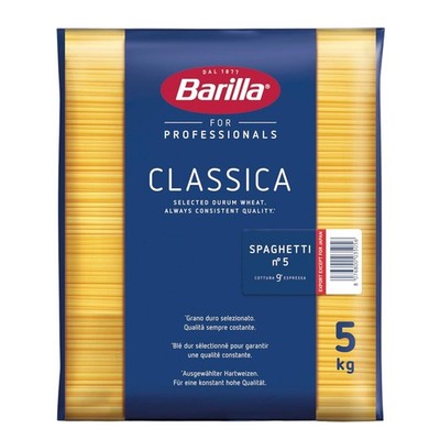 Barilla Hartweizen Pasta Spaghetti no. 5 - 5 kg Großpackung (3,80 EUR/KG)