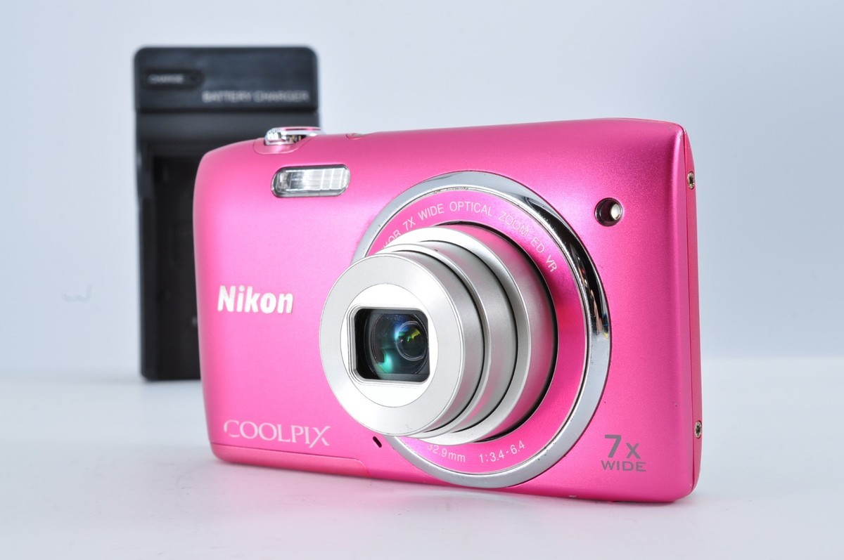 Near Mint] Nikon Coolpix S3500 Pink Compact Digital Camera