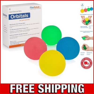 Multicolor Hand Squeeze Balls for Rehabilitation & Stress Relief - 4 Pack