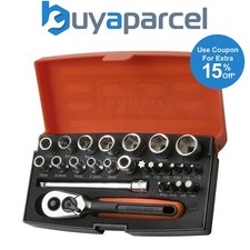 Bahco SL25 Ratchet Socket Set 25 Piece Metric 1/4in Drive BAHSL25 Cased
