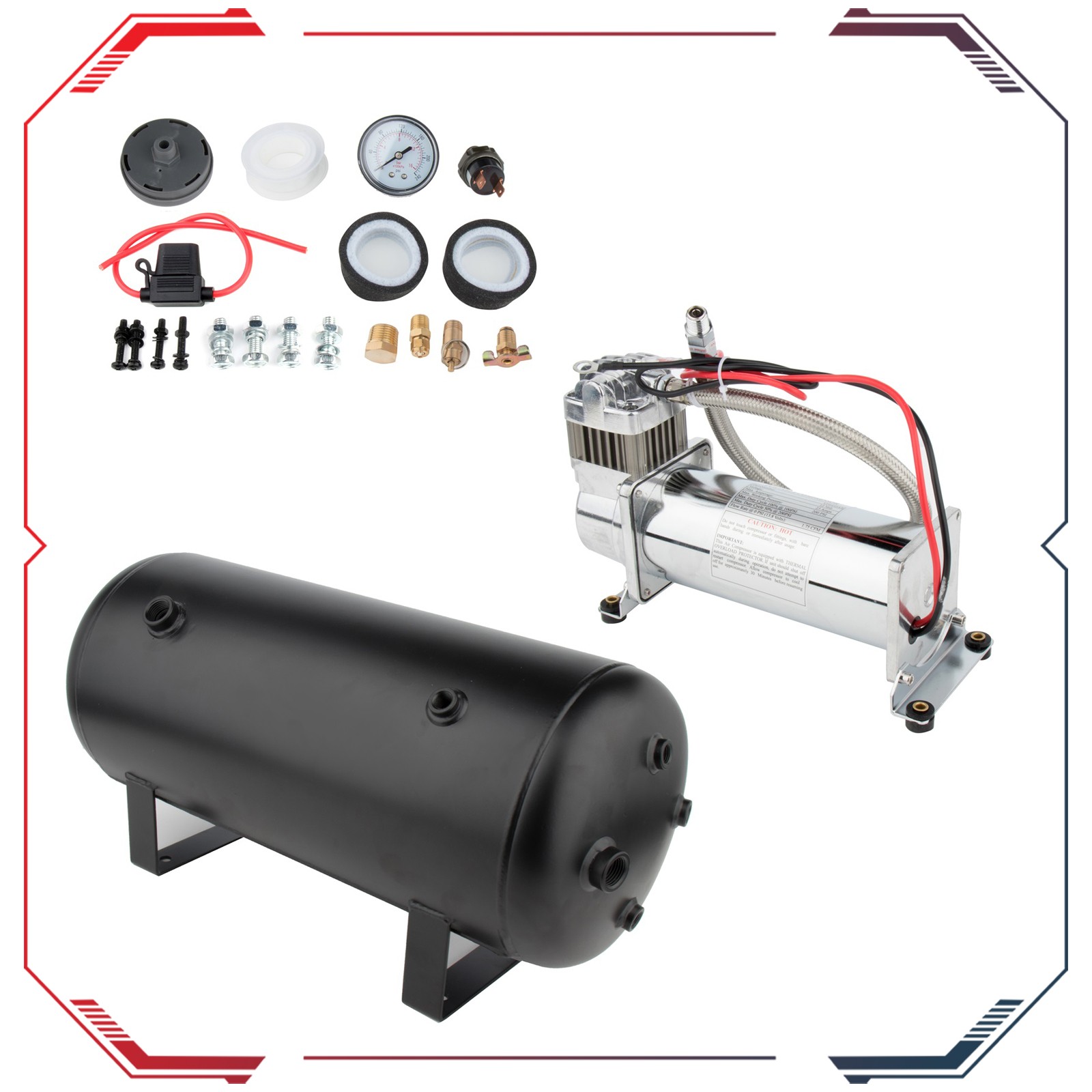 Air Horn Compressor System 200psi Off