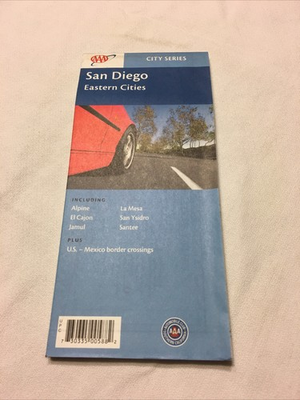 #ad #ad Map AAA San Diego Eastern Cities California Including Alpine La Mesa Jamul 2002 $9.00