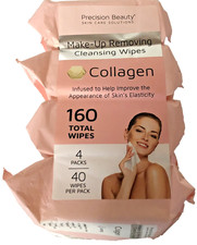Precision Beauty 4 Pack Makeup Removing Wipes 40 Wipes in Each Pack Total 160