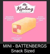 25 Mr Kipling MINI Battenberg torte di mandorle in spugna morbida - snack per feste