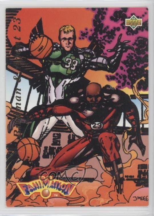 1992-93 Upper Deck FaniMation Larry Bird Michael Jordan #510 HOF