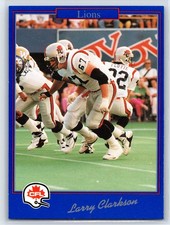 1991 JOGO CFL Larry Clarkson British Columbia Lions #172