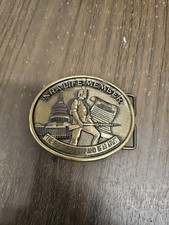 NRA Life Member Right To Bear Arms Belt Buckle Solid Brass Jadco Hunting Guns