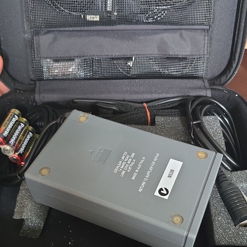 Cochlear Black Hearing Aid Case Kit w/ Control Unit, Cables, AA Batteries