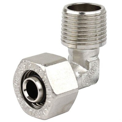 Maxline 90 Degree Elbow Fitting 1/2 Tubing x 1/2'' NPT Compressed Piping M8085
