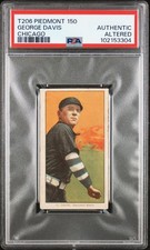 1909-11 T206 Piedmont 150 George Davis Chicago HOF - PSA Auth EX+ SHARP