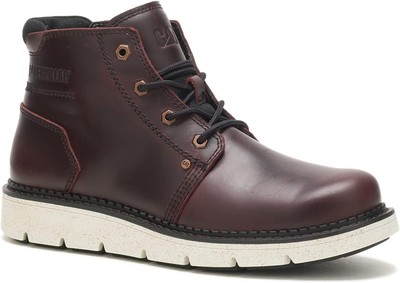 Caterpillar Mens COVERT MID WP Waterproof Work Casual Boot Oxblood Leather US13M