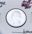1932-D  GEM AU+++  KEY DATE!  U.S. WASHINGTON QUARTER.