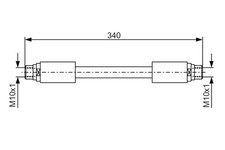 tubi flessibili dei freni BOSCH per vw audi seat skoda 1987481301