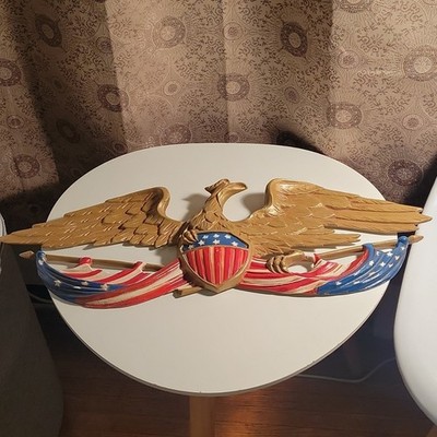 Vintage 58' Whitehall Metal Studios Cast Patriotic American Eagle Wall Plaque