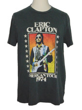 Eric Clapton American Tour 1974 T-Shirt Mens Large Lee Classic Fit Black 2023