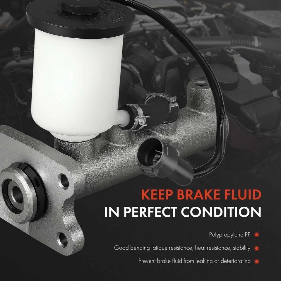 Cilindro maestro de freno con depósito y sensor para camioneta Toyota 1986-1988 tracción trasera Foto 3 de 4