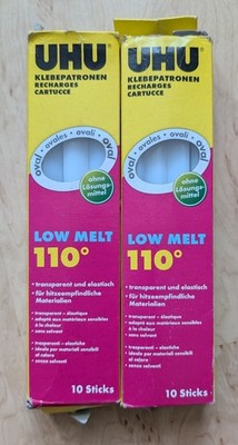 UHU Klebepatronen Low Melt, 110°, 2 x 10 Sticks, Art.-Nr.: 48620, neu