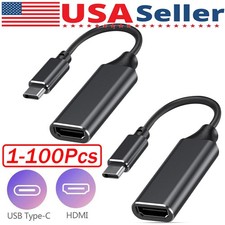 USB-C Type C To HDMI Adapter USB3.1 Cable For MHL Android Phone Tablet Black Lot